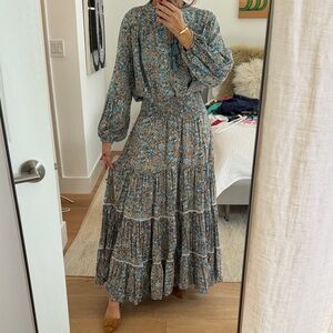 Sealustre blue Floral Maxi skirt and top = Dress